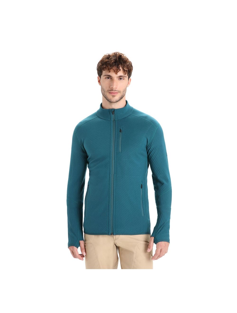 Men's descender long sleeve zip best sale hood